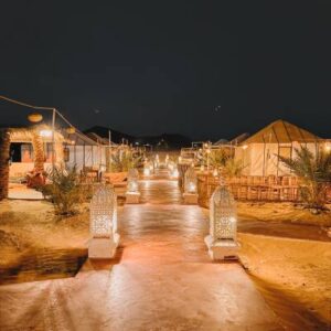 night camping at sahara desert