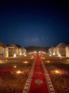 Night Camp in Morocco, sahara